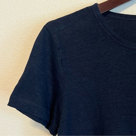 Vince 100%Linen navy blue Tshirt, short sleeve, round neckline size M women’s - Picture 6 of 10